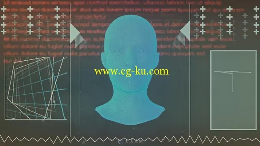 3D面部搜索科技视频素材的图片3