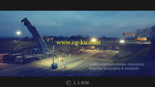 延时摄影拆大桥高清实拍视频素材的图片2