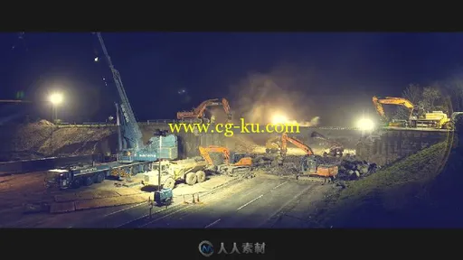 延时摄影拆大桥高清实拍视频素材的图片3