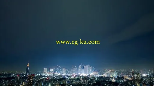延时摄影东京新宿的夜景高清实拍视频素材的图片1