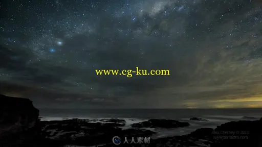 延时摄影海洋夜晚的星空高清实拍视频素材的图片2