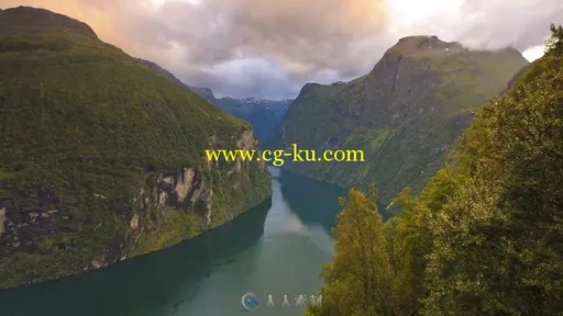 延时摄影挪威山间的溪流高清实拍视频素材的图片2