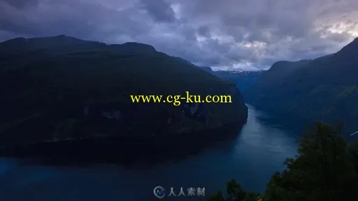 延时摄影挪威山间的溪流高清实拍视频素材的图片3