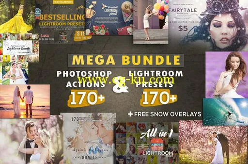 170套ps+170套LR动作特效Mega Photoshop+Lightroom Bundle的图片1