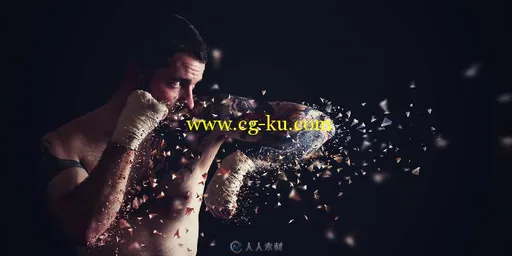 3D人物破碎图像处理ps动作3D Polygon Shatter Photoshop Action的图片4