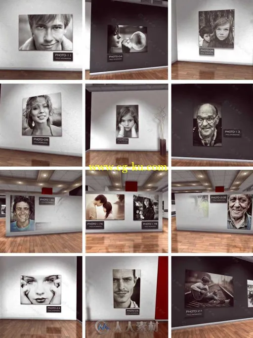 3D画廊美术馆相册动画AE模板 Videohive Photo Art Gallery 3D 8892910的图片1