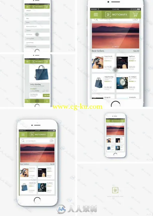 IOS应用程序App中UI设计展示动画AE模板 MotionVFX MyApp ios Ui Kit Promo的图片1