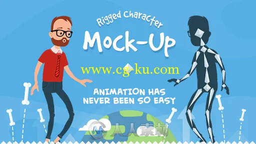 专业角色扮演操控动画AE模板 Videohive Rigmo Rigged Character Animation Mockup ...的图片1