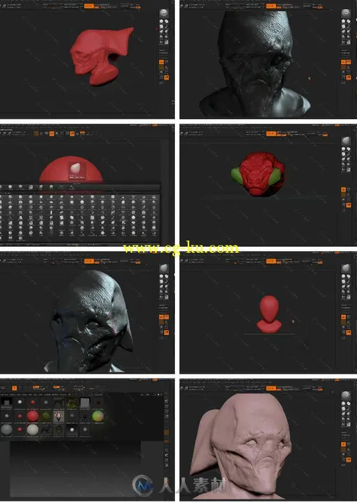 Zbrush界面与热键基础技术实例训练视频教程 Gumroad Zbrush Basics UI Hotkeys Pro...的图片1