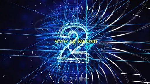 4K高清光线粒子10秒动画倒计时LED背景视频素材的图片3