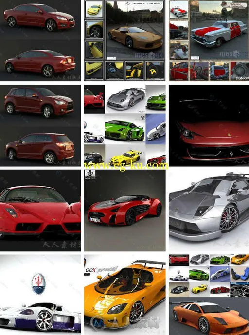 极品超跑与摩托车3D模型合辑 3D Models Car Bike Collections的图片2