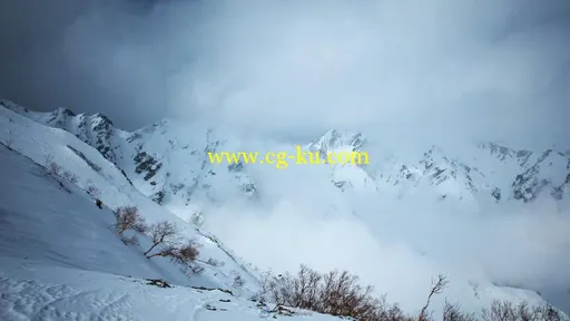延时摄影雪山风景高清实拍视频素材的图片3