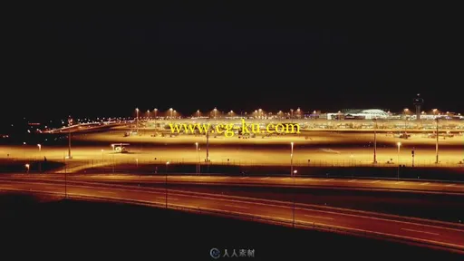 4组城市夜晚灯光车流高清实拍视频素材的图片2