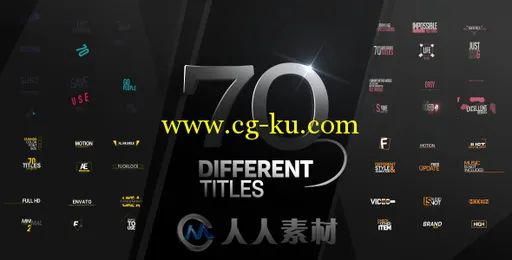70组创意设计标题动画AE模板合辑 Videohive 70 Different Titles 15530688的图片1