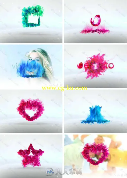 炫彩粒子图形轨迹Logo演绎动画AE模板 Videohive Colorful Particle Logo Pack 1011...的图片1