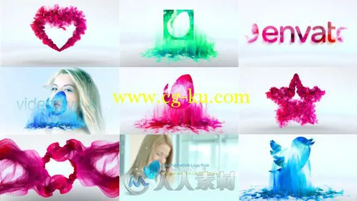 炫彩粒子图形轨迹Logo演绎动画AE模板 Videohive Colorful Particle Logo Pack 1011...的图片2