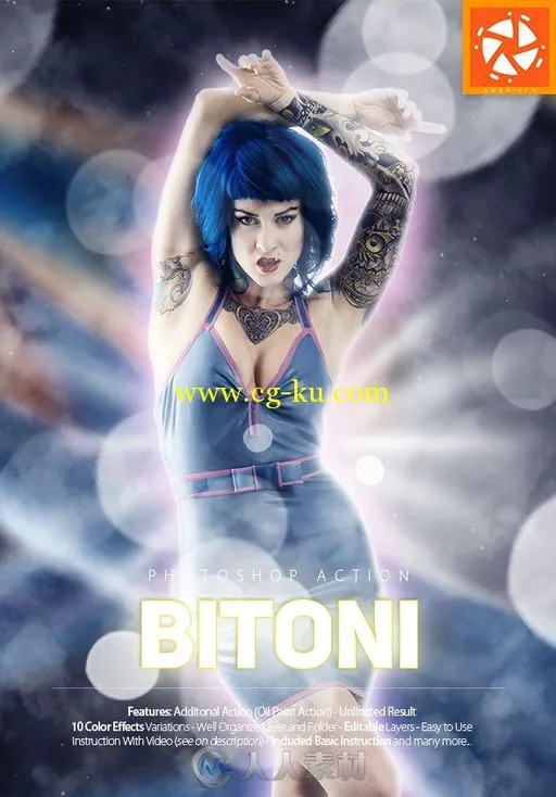 人物幻彩图像修饰PS动作graphicriver-15676035-bitoni-photoshop-action的图片1