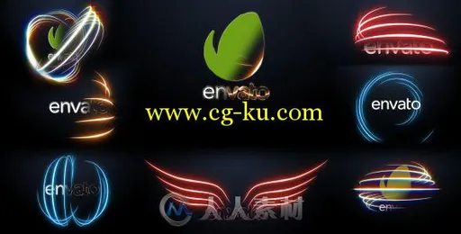 超能光线多彩样式Logo演绎动画AE模板 Videohive Energy Light Logo 12050256的图片2