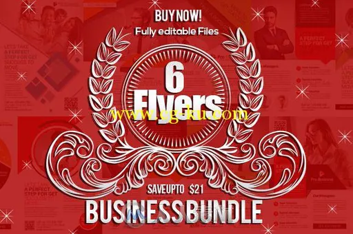 6款公司业务传单PSD模板6-Corporate-Business-Flyers-Bundle的图片1