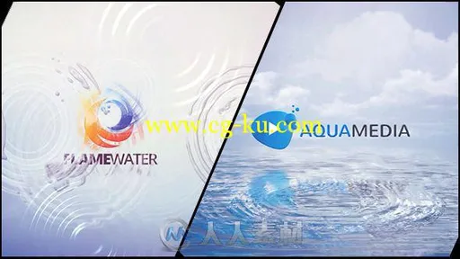 水波纹颤动Logo演绎动画AE模板 Videohive Clean Logo V03 Water Ripples 8960200的图片1