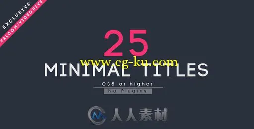 25组轻松迷你文本标题动画AE模板 Videohive 25 Minimal Titles 12812169的图片1