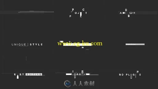 9组科技感跳动字母标题动画AE模板 Videohive 9 Modern Glitch Titles 15759034的图片1