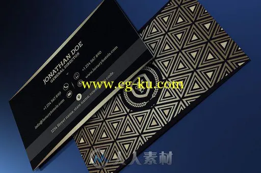 黑金商务名片展示PSD模板Gold-and-Black-business-card-41的图片1