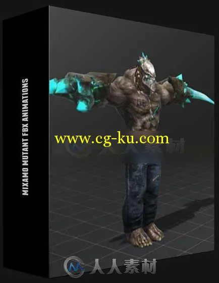 19组Mixamo角色动画合辑 MIXAMO MUTANT FBX ANIMATIONS的图片1