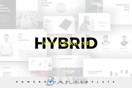 混合风格PPT模板Hybrid Minimal PowerPoint Template的图片1