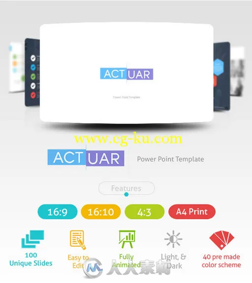 精细化PPT模板展示GraphicRiver - Actuar Power Point Presentation Template 1172...的图片1