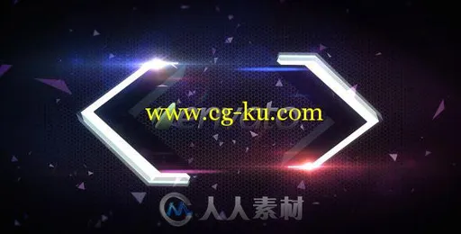 3D 金属箭头标志LOGO演绎AE模板3D Arrow Reveal的图片1