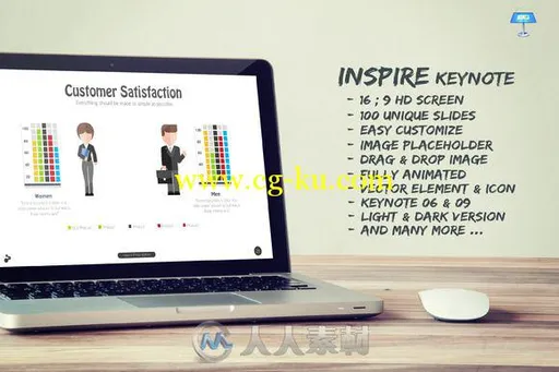 灵感迸发展示keynote模板Inspire Keynote Template的图片1