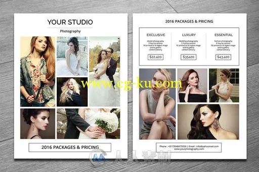 照片女王风格PSD展示模板Photography Pricing Template-V276的图片1