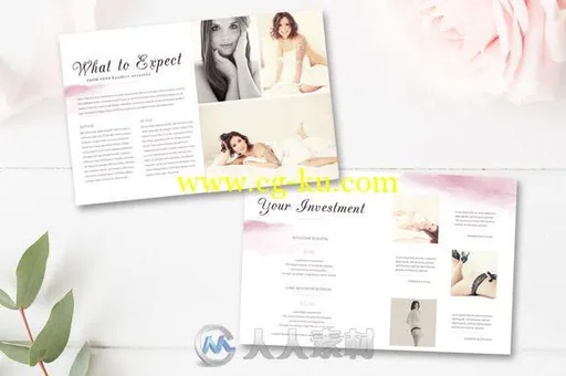 8款女性杂志排版展示PSD模板8 Page Boudoir Photography Magazine的图片1