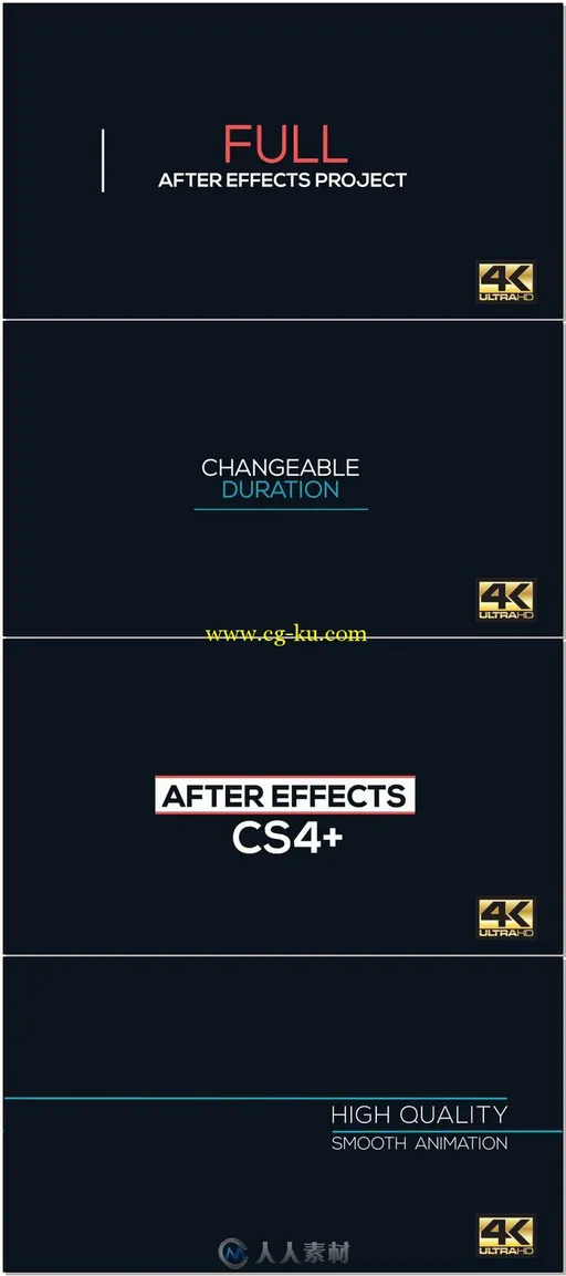 200+4K迷你时尚文字字幕标题动画AE模板Minimal Motion Titles Pack的图片2