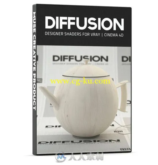 200组C4D与Vray着色器材质反射合辑 MUSE CREATIVE VRAYFORC4D MATERIAL PACK DIFFU...的图片1
