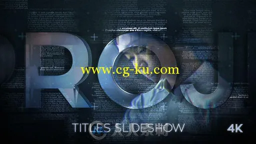 4K 时尚好看的创意设计图片标题文字幻灯片相册动画AE模板Titles Slideshow的图片1