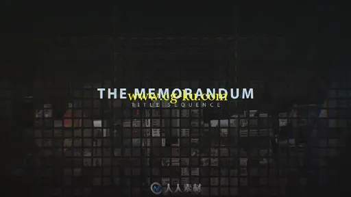 黑色马赛克风格文字字幕标题动画AE模板The Memorandum - Cinematic Title Sequence的图片2