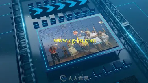 3D 蓝色企业科技风格服务产品宣传AE模板 Opener的图片2