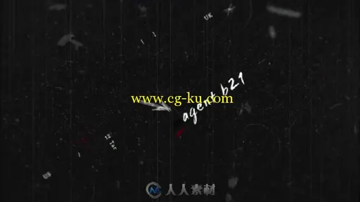 黑色躁波电视故障风格标题影视片头AE模板 Espion Gritty Title Sequence的图片1