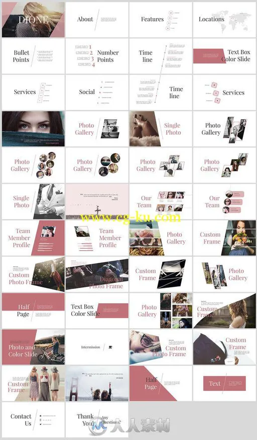 照片展示主题风格PPT模板Dione_PowerPoint_Template的图片2