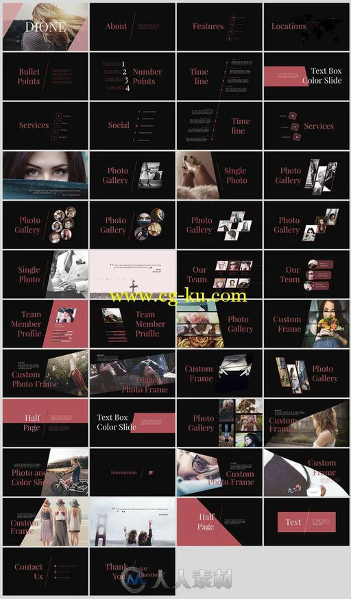 照片展示主题风格PPT模板Dione_PowerPoint_Template的图片3