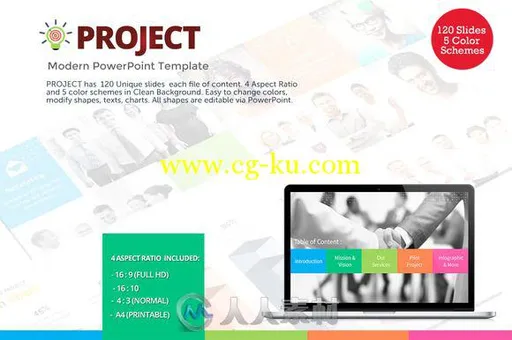 4合1计划项目报告展示PPT模板4in1 Powerpoint Bundle Free Bonus的图片1