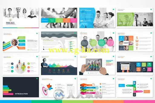 4合1计划项目报告展示PPT模板4in1 Powerpoint Bundle Free Bonus的图片5