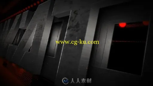 黑暗血色风格大气的文字标志LOGO演绎AE模板 Metal Transform Logo Reveal的图片2