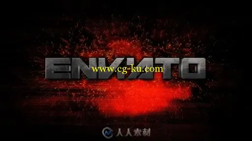 黑暗血色风格大气的文字标志LOGO演绎AE模板 Metal Transform Logo Reveal的图片3