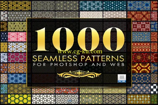 1000款网页背景图案平面素材1000 Seamless Web Patterns - Bundle 589620的图片1