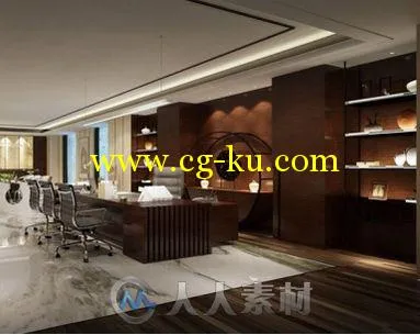3d经理办公室模型的图片1