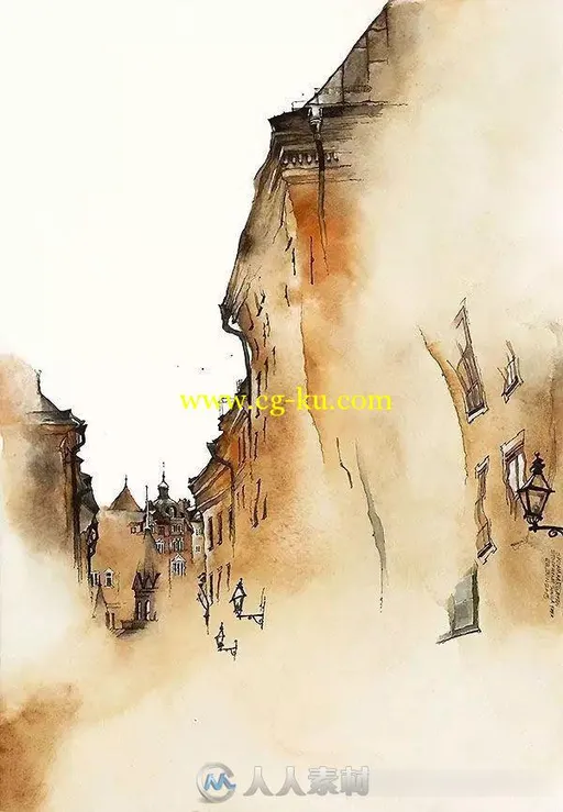 建筑水彩艺术----Sunga Park的图片1
