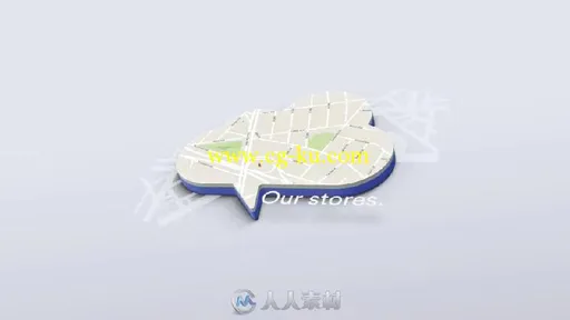3D时尚美观大气的地图路线演示图形元素AE模板 3D MAPS CREATOR V1.0.0 INFOGRAPHICS的图片3